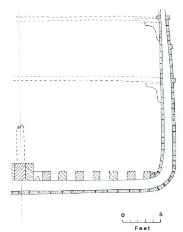 crosssection diagram of the SS Henry Chisholm at midships