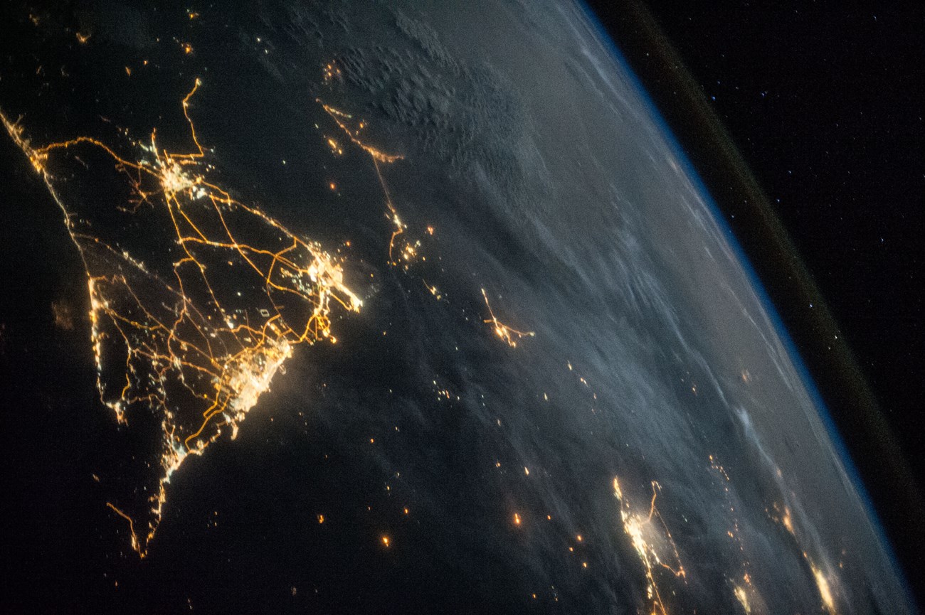 Earth observation taken during night pass by an Expedition 36 crew member on board the International Space Station 19 July 2013