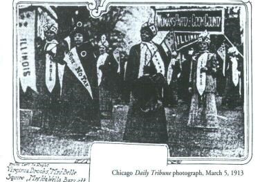 Ida B Wells at the 1913 Suffrage Parade Chicago Tribune Photo