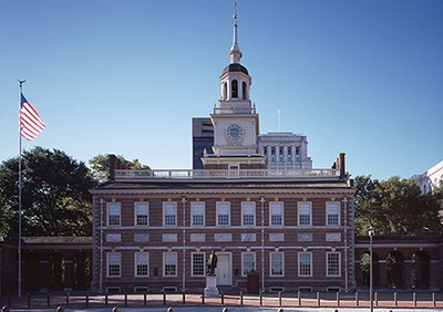 Independence Hall is part of Independence National Historical Park in Philadelphia, PA. Photograph by Robin Miller, courtesy of the National Park Service