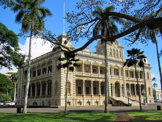 Exterior of a large building