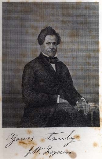 JW Loguen from his book 1859 public domain Engraving of Rev. J. W. Loguen from his 1859 book
