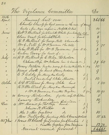 Boston Vigilance Committee records 1856-1857