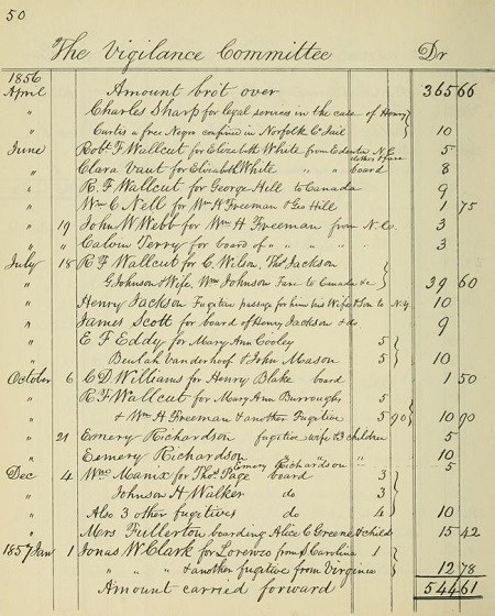 James Scott Boston Vigilance Committee Boston Vigilance Committee records 1856-1857