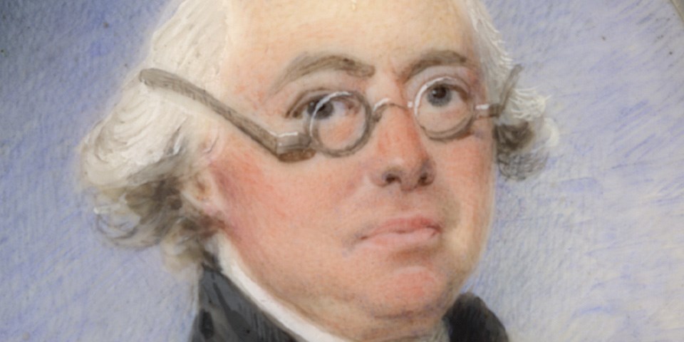 Minature of James Wilson wearing bifocals.