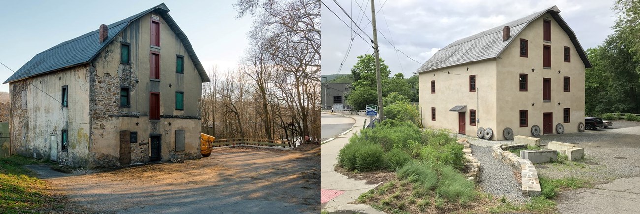 Asbury Mill before and after restoration photos courtesy of the Musconetcong Watershed Association (MWA) Asbury Mill before and after restoration photos courtesy of the Musconetcong Watershed Association (MWA)