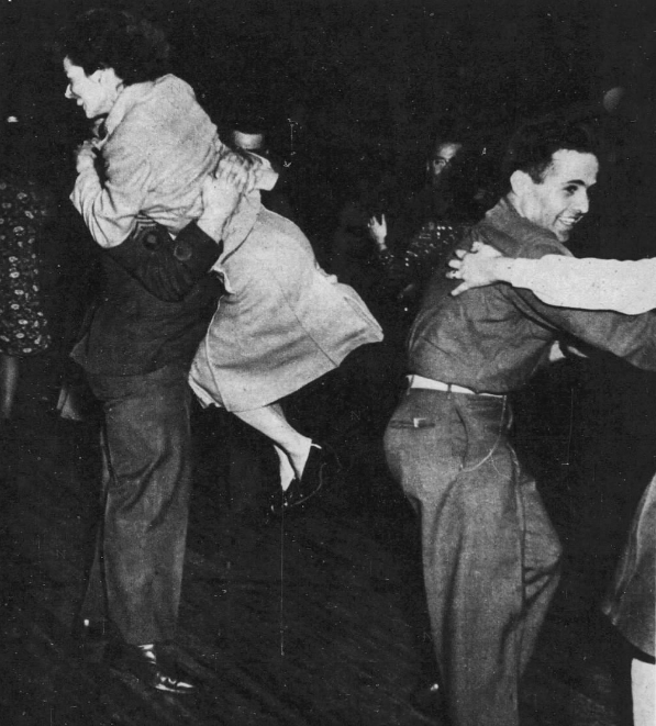 Jitterbug-FortWarren-BostonGlobe-April23-1944 two couples dancing the jitterbug