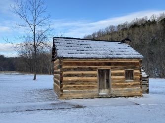 cabin in the snow