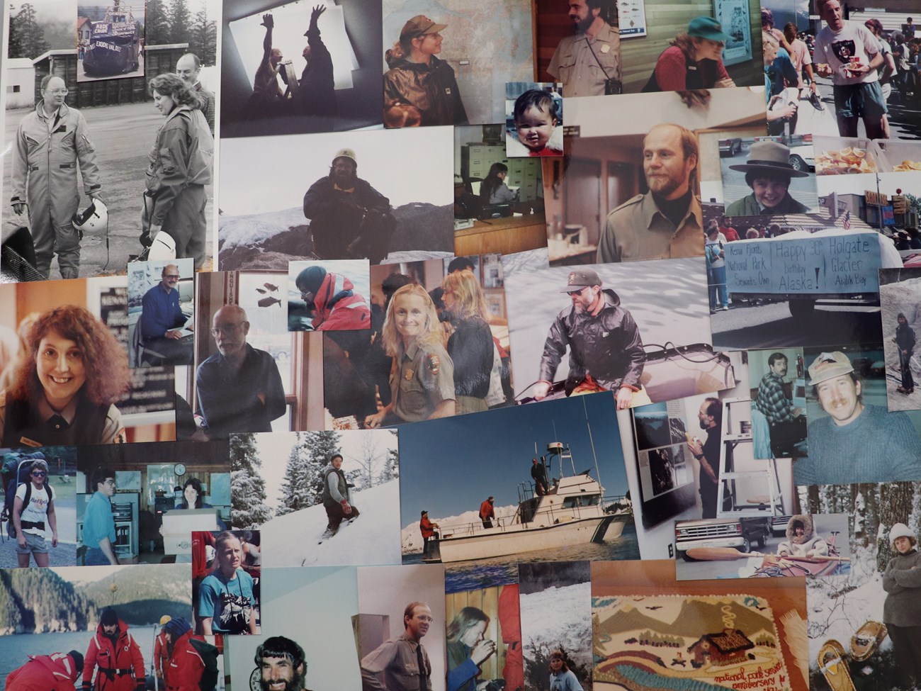 1989 Collage of photos of rangers in and out of uniform
