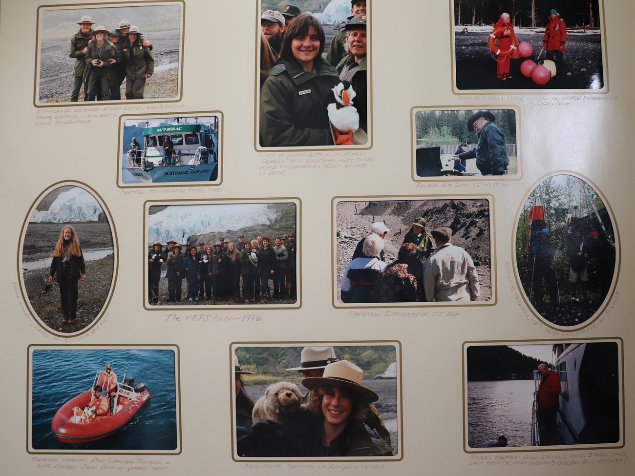 1996 Collage of photos of rangers in and out of uniform