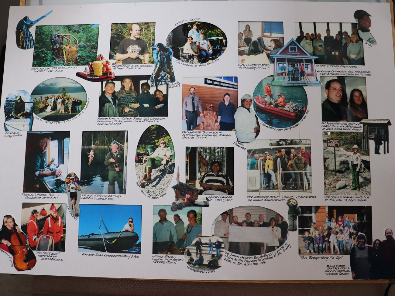 2002 Collage of photos of rangers in and out of uniform