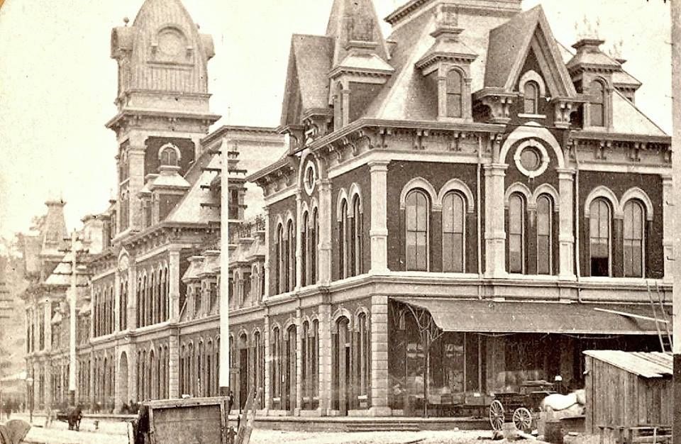 Sepia toned photo of Kansas City station