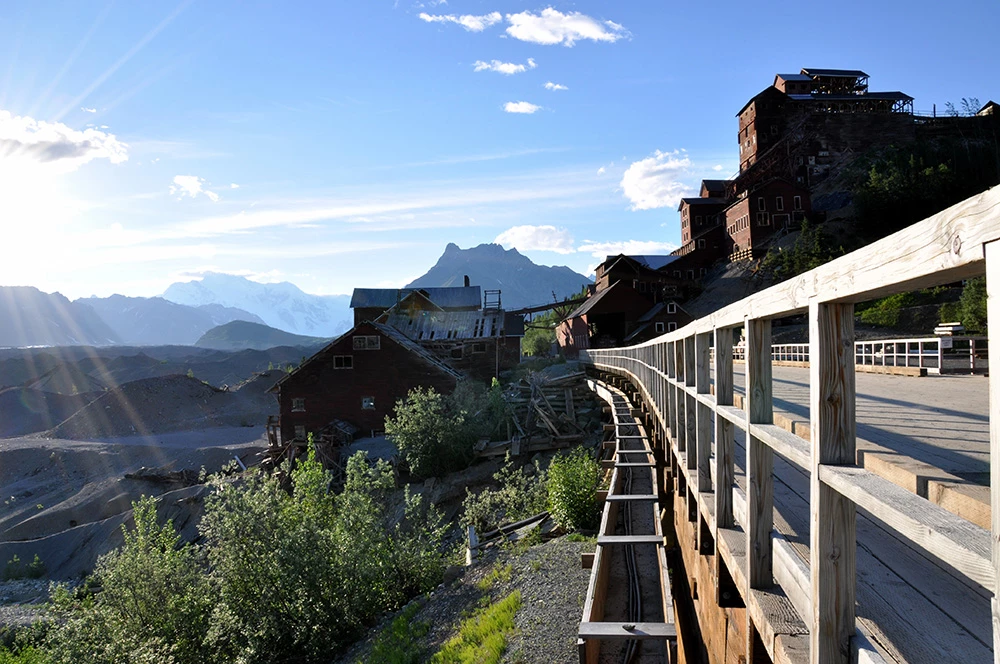 Kennecott_KH_web View of an historical mine site at the debris-covered toe of a glacier.
