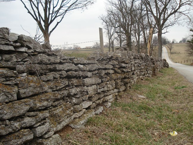 An unidentified dry stone wall in Kentucky. An unidentified dry stone wall in Kentucky.