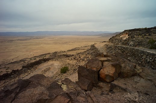 The remoteness of the 600-foot-tall La Bajada Mesa south of Santa Fe places it among the best preserved and historically significant sections of El Camino Real. Photo © Jack Parsons