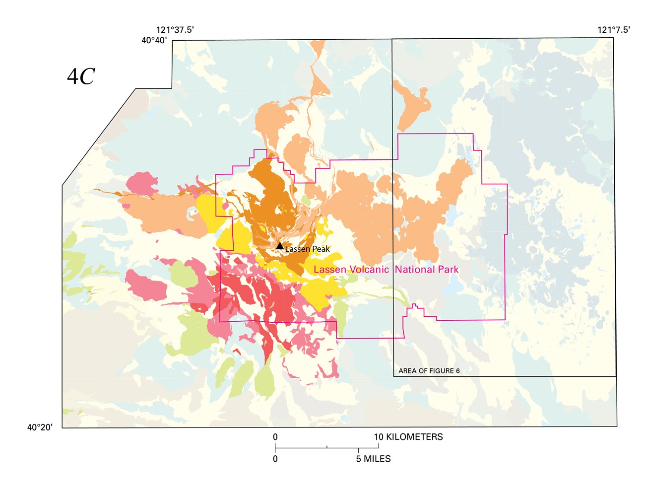 LAVO generalized map geologic map of the park and surrounding area