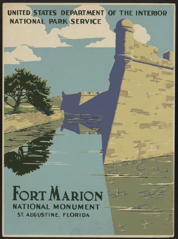 Color poster featuring Castill de San Marcos