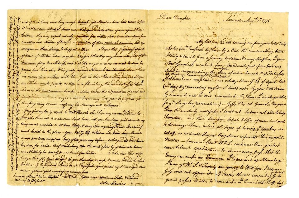 Manuscript letter with two pages of dense writing