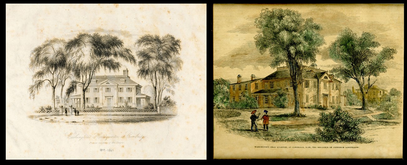 LONG 4656, LONG 21171 Two prints of a Georgian mansion