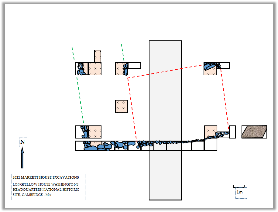 Excavation Plan Plan of excavations with overlaid footprint of house