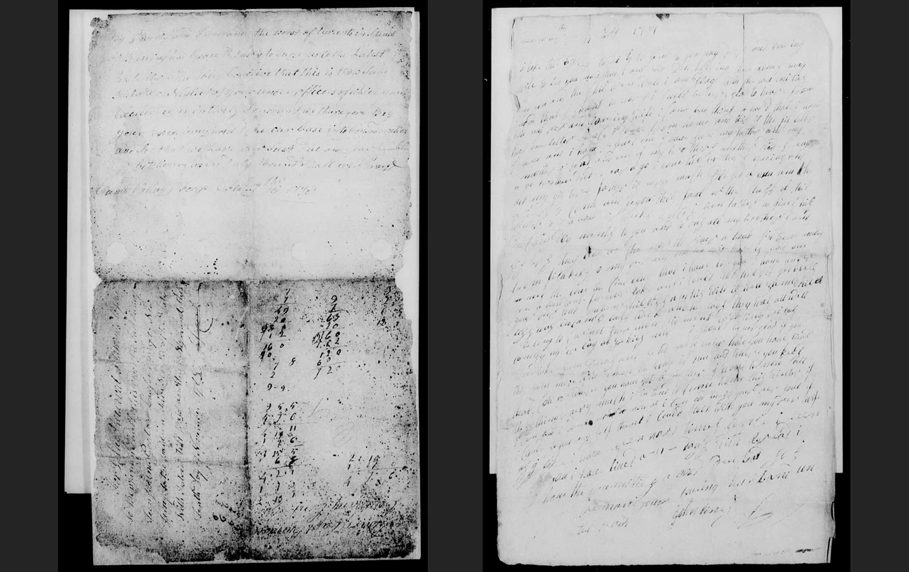 Letters Benjamin Paul (W.148), John Lines (W.26775).