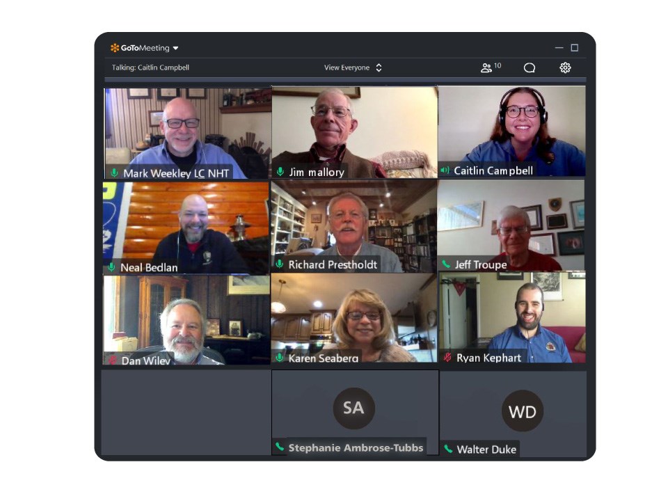 Webinar screenshot with 12 participants.