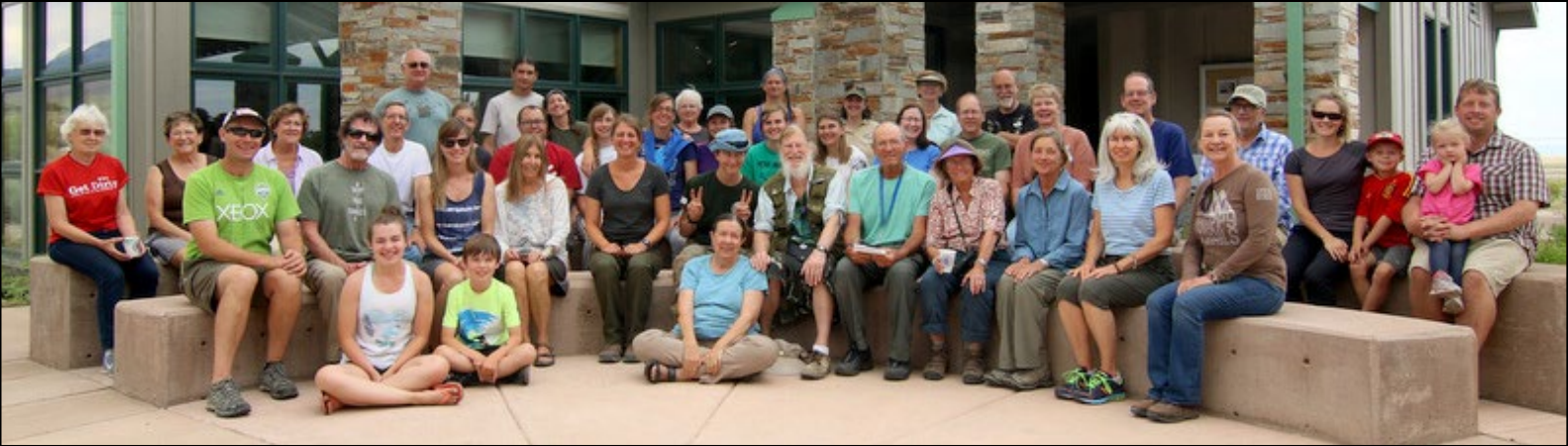 The participants from the lichen bioblitz pose for a picture