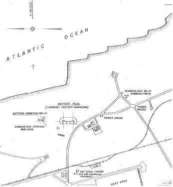 historic map of sandy hook
