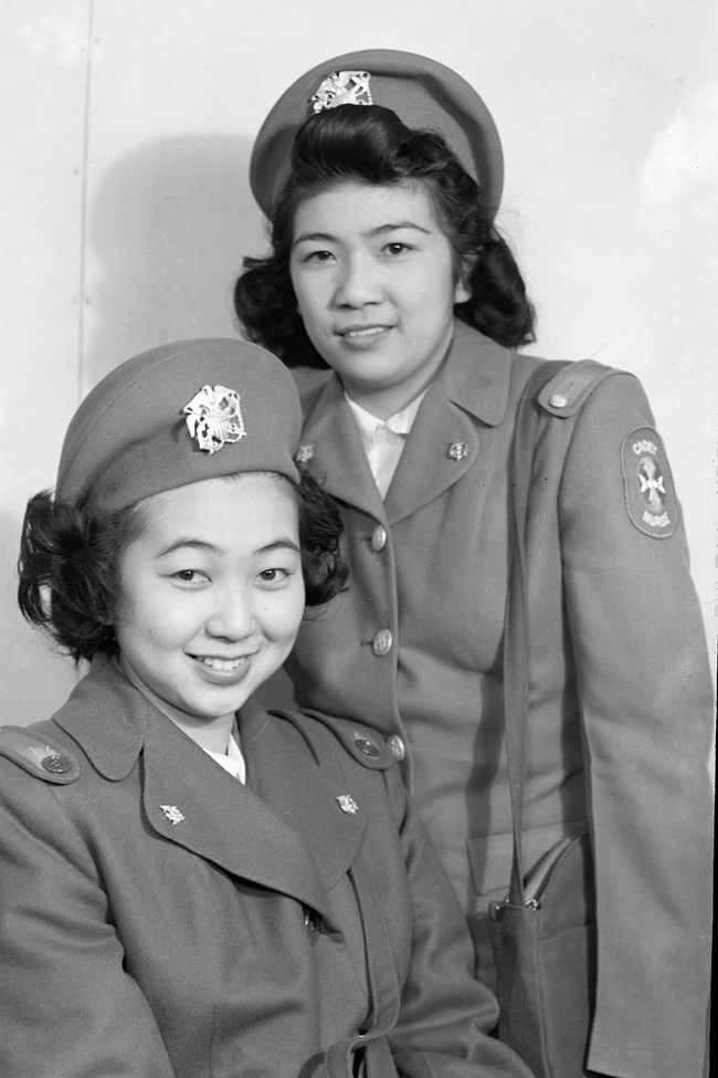 2MIIN ddr-fom-1-407-mezzanine-ae282df7b4 two women in Cadet Nurse Corps uniforms