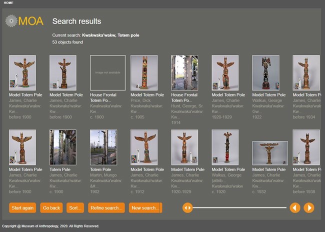 Screenshot of MOA's Collections Access System, captured June 2020. Screenshot of MOA's Collections Access System, captured June 2020.