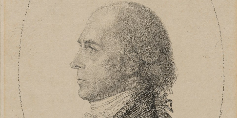 James Madison Line engraving of James Madison in profile.