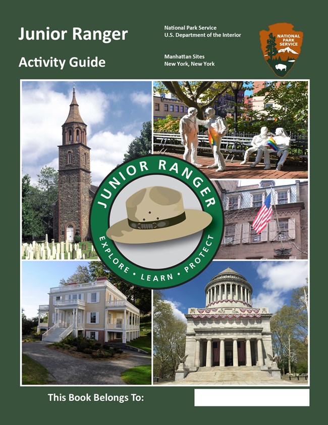 Cover of Junior Ranger program featuring five units in the National Park Service.
