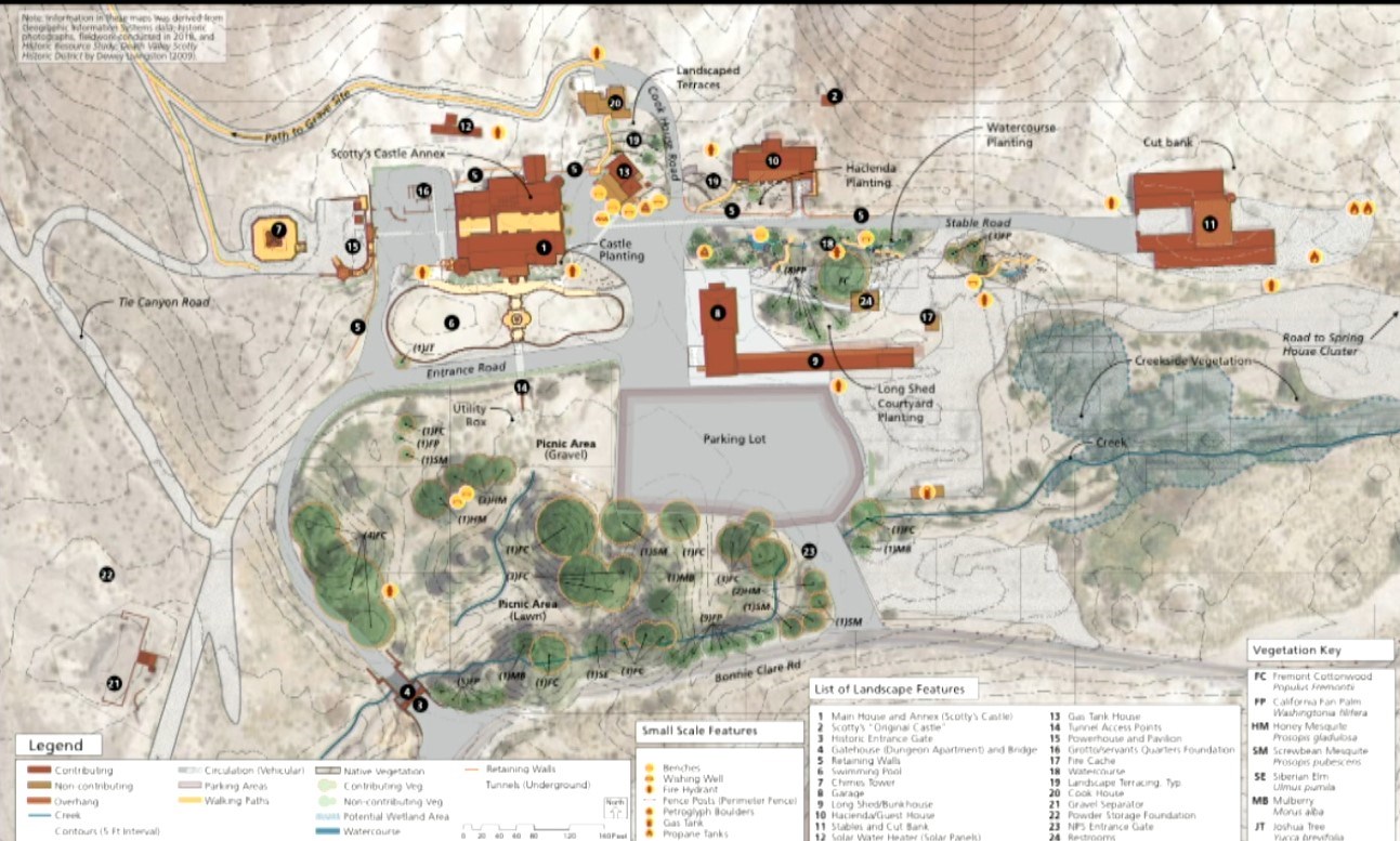 Existing Conditions of Scotty's Castle National Historic District, Death Valley National Park. Existing Conditions of Scotty's Castle National Historic District, Death Valley National Park.