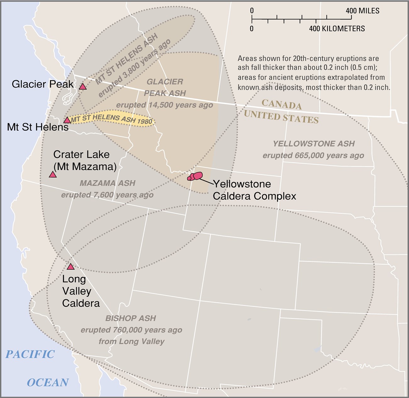 Volcanic Ash, Tephra Fall, and Fallout Deposits (U.S. National