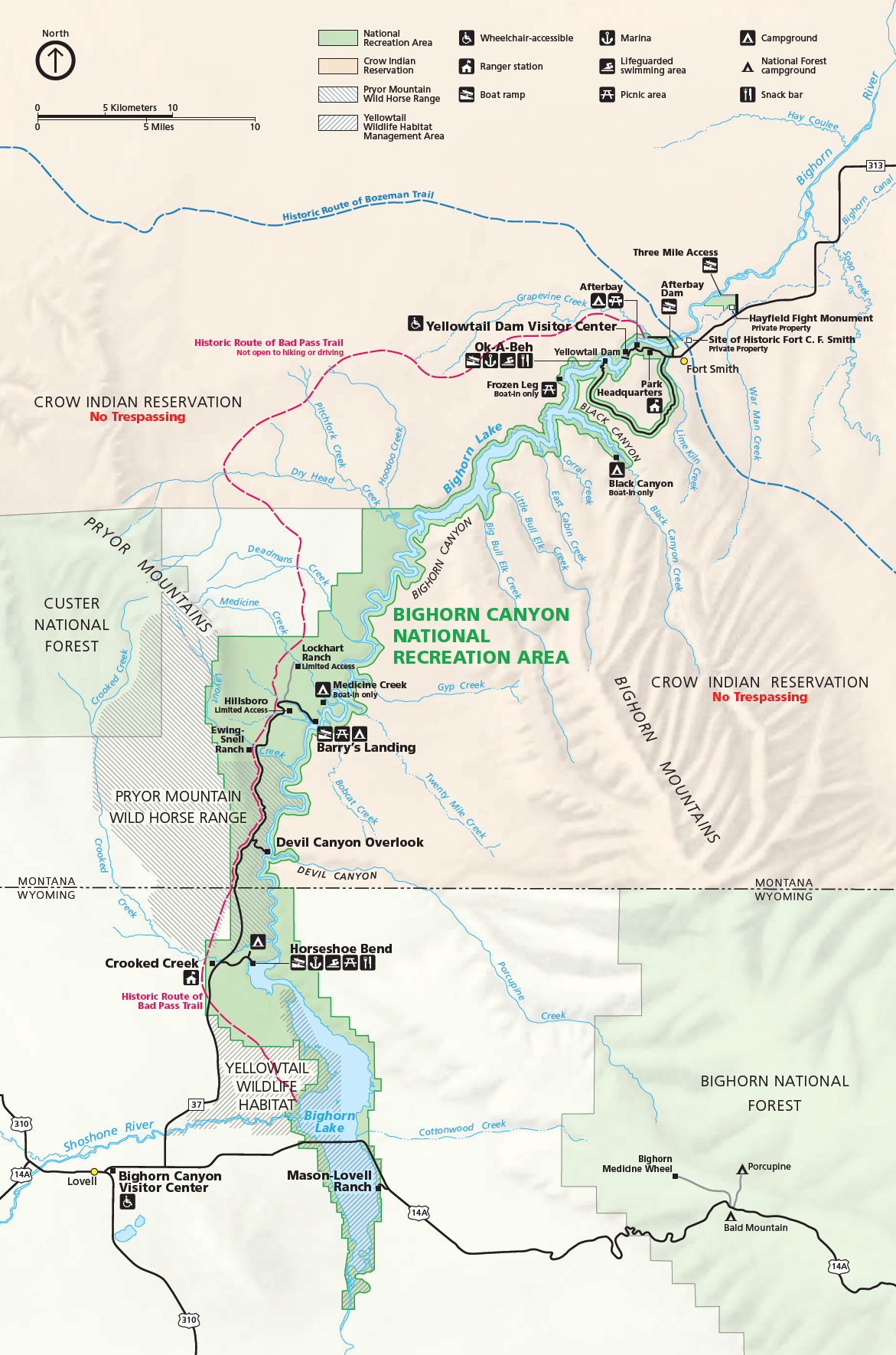 map of park unit and major roads