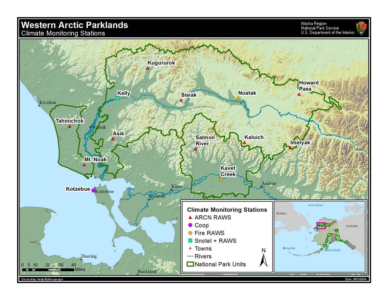 Map of climate stations in WEAR
