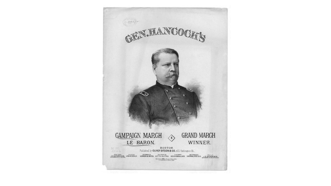 March for Hancock cover sheet for Gen. Hancock's campaign music