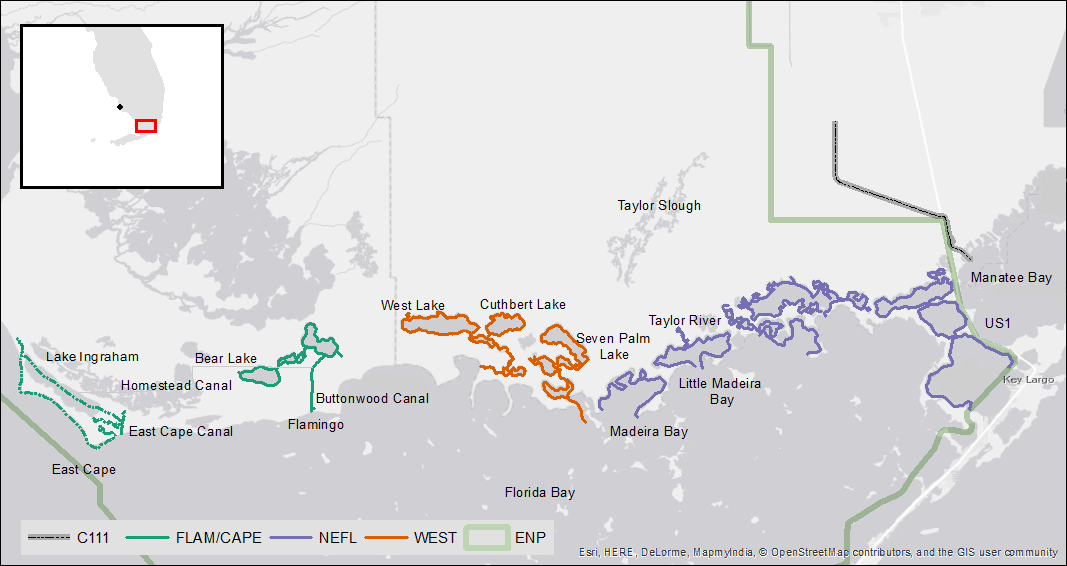 Mazzotti Figure 2 A map showing sampling sites