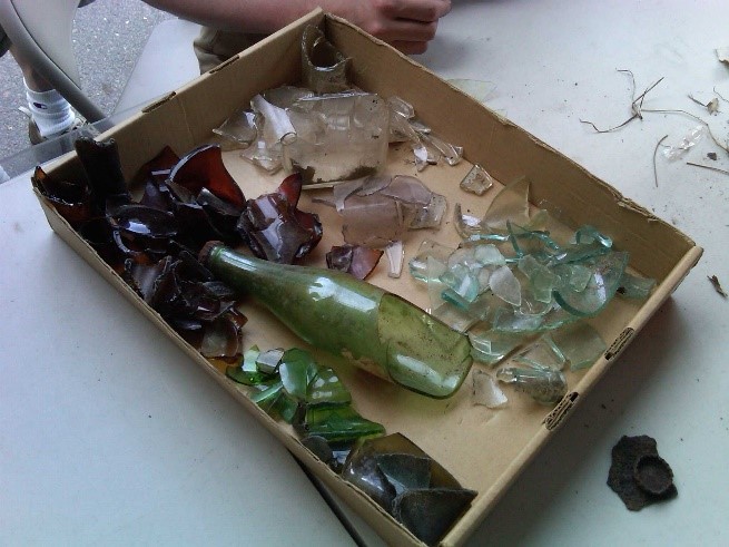 Glass Bottles that were Found During the Facelift Event