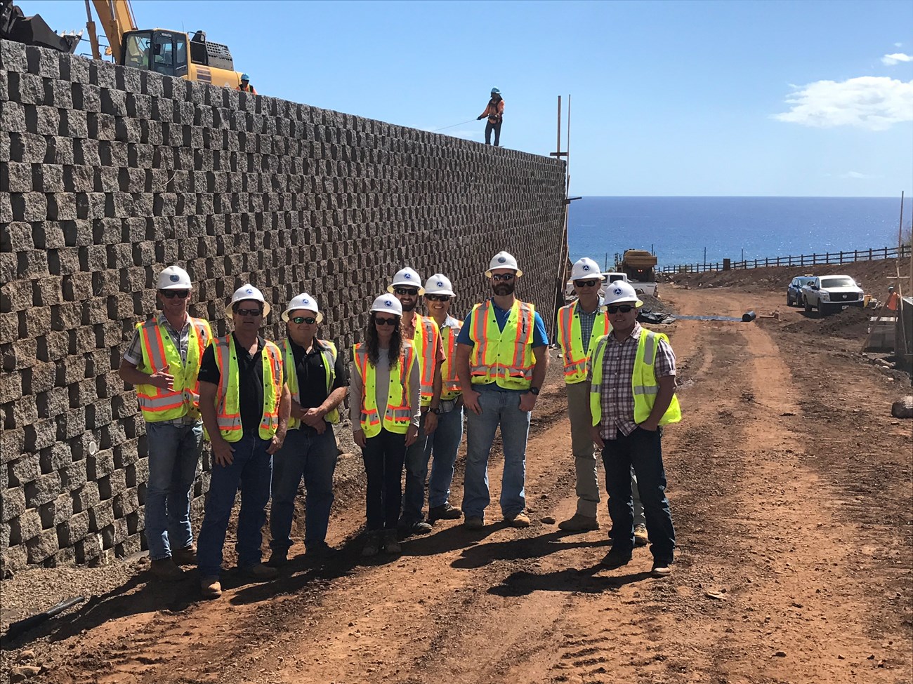 Mike Will (far right) and a multi-island construction management team inspecting project progress on SR30, Lahaina Bypass Mauil, Hawaii. Mike Will (far right) and a multi-island construction management team inspecting project progress on SR30, Lahaina Bypass Mauil, Hawaii.