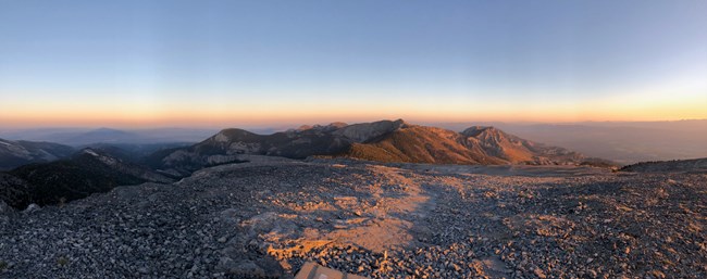 Sunset on Mt. Washington, where the night sky assessment was performed.