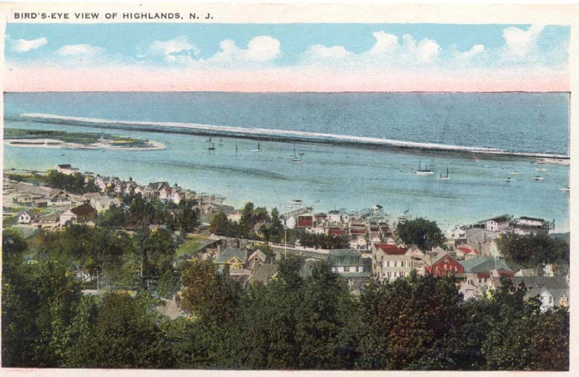aerial view of Highlands, New Jersey