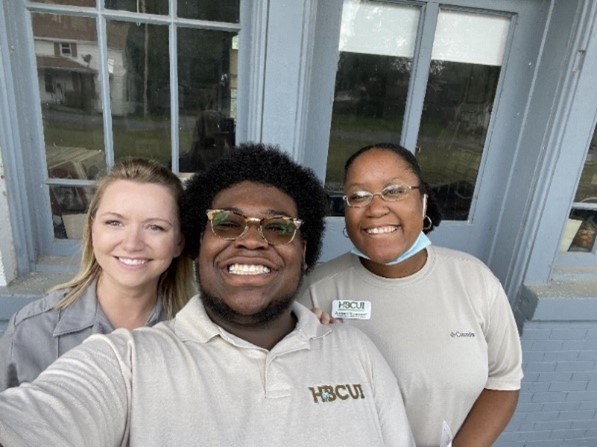 (Left to right) Emily Smithey, Mykel King, and Autumn Turkvant at Thistlehorn Museum in Sparta Illinois (Left to right) Emily Smithey, Mykel King, and Autumn Turkvant at Thistlehorn Museum in Sparta Illinois
