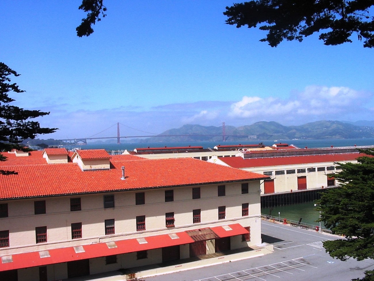 Barracks in front of mountain range. Barracks in front of mountain range.