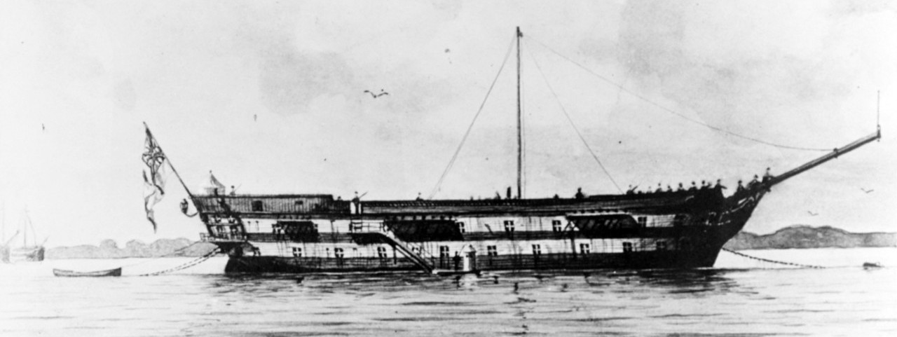A painting of a 64 gun ship from 1734