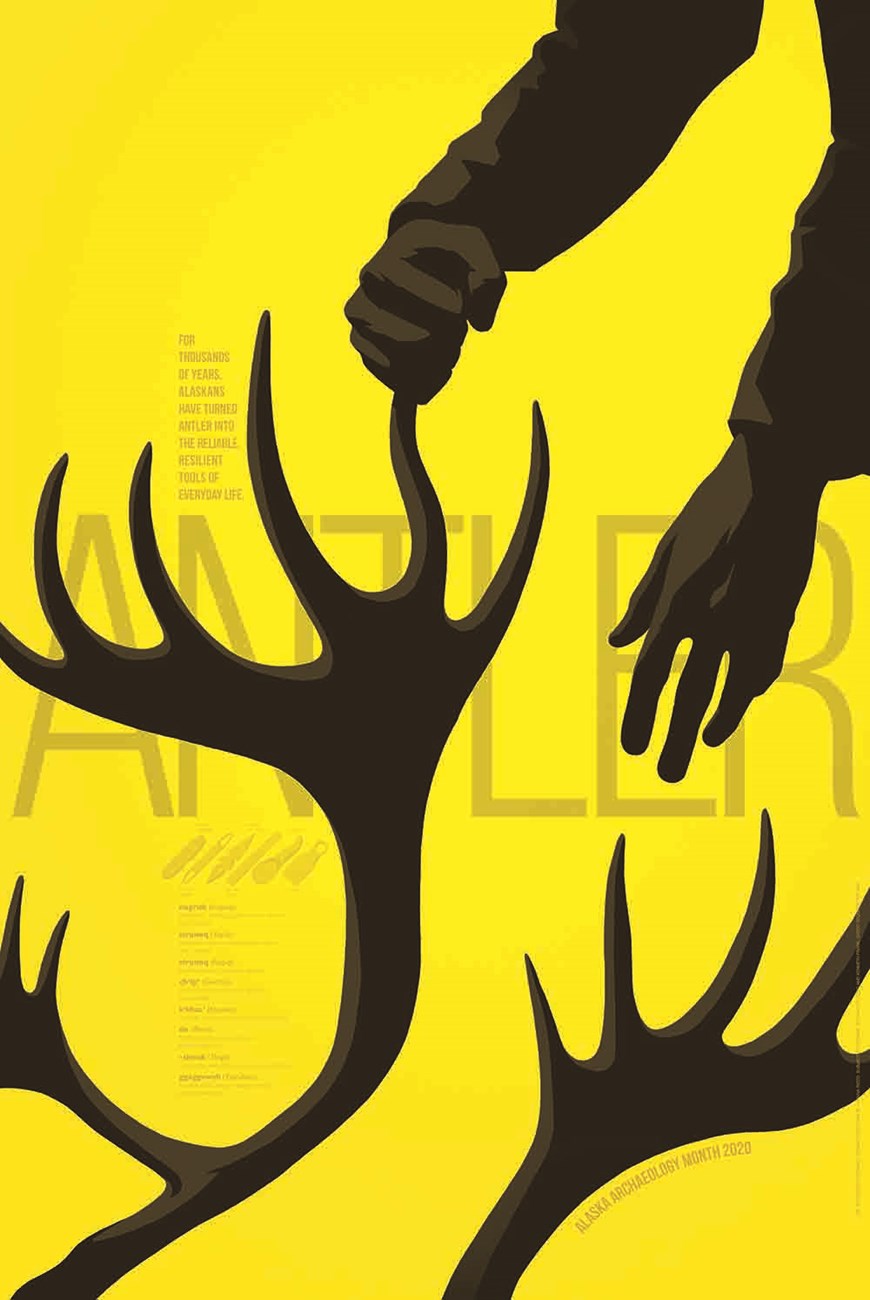 NPS_AntlerPoster_web A poster featuring antlers as the raw materials for artifacts.
