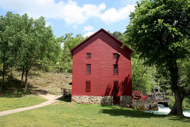 Alley Spring Mill protected by prescribed fire at Ozark National Scenic Riverways.