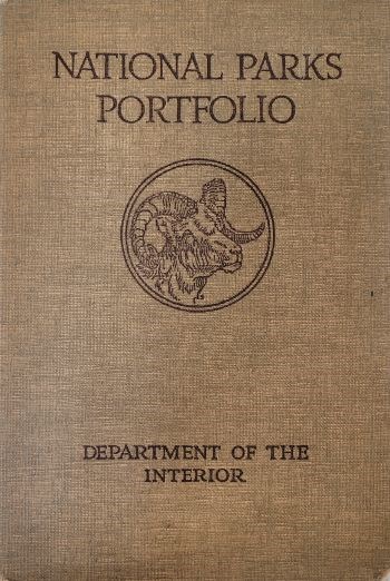 Brown cover of National Parks Portfolio publication with a ram on the front.