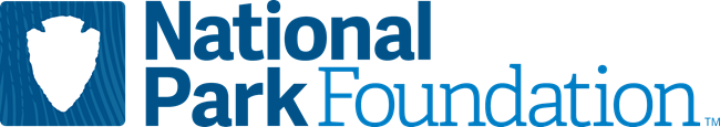 a silhouette of the National Park Service Arrowhead circumscribed by a square