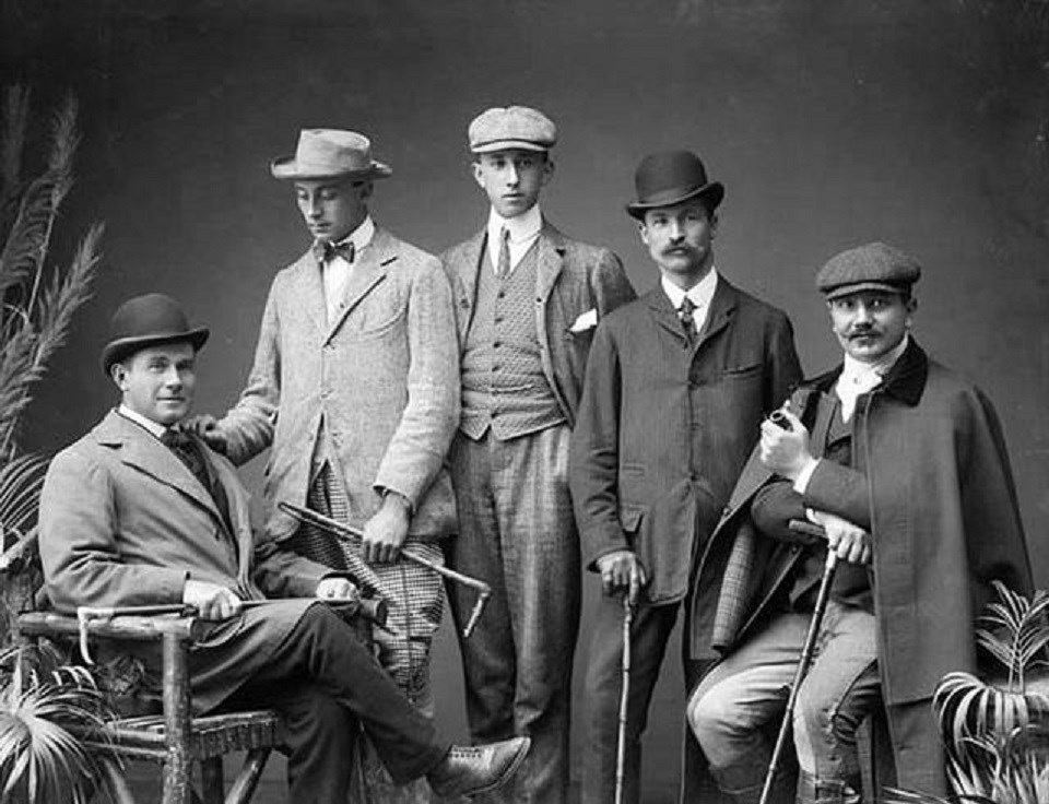 Vintage photo of Edwardian Men